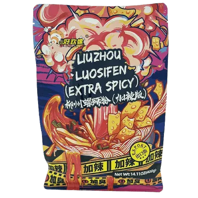 HAOHUANLUO Liuzhou Snail Rice Noodles (Spicy Plus) 18 X 380G