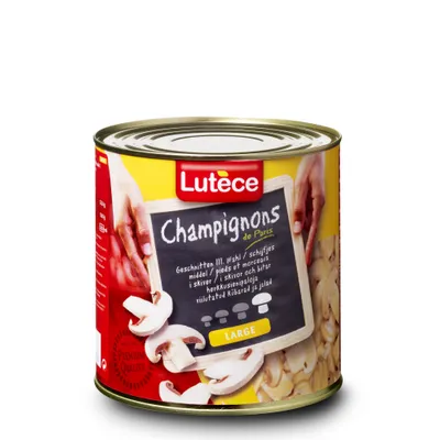 LUTÈCE Champignons Sliced Mushrooms 6 X 2550G