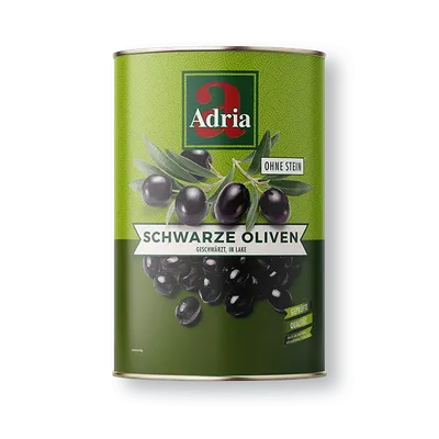 ADRIA Black Olives Pitted 3 X 4100G