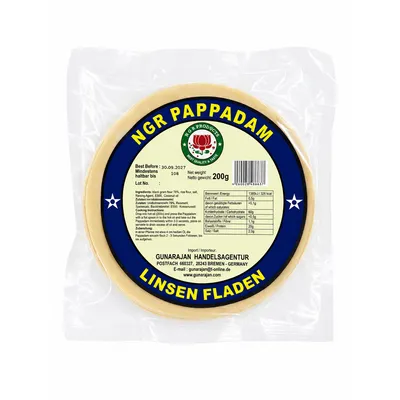 NGR Madras Pappadam 30 X 200G