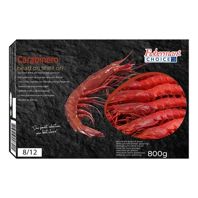 FISHERMAN&amp;#039;S CHOICE Carabinero Shrimp HOSO 8/12 10 X 800G