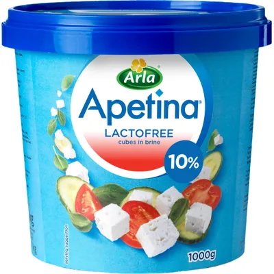 ARLA Apetina Kuutiot 10% Laktoositon 4 X 1KG  ARLA Apetina Cubes 10% Lactofree 4 X 1KG