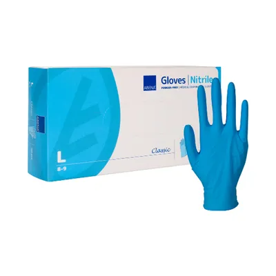 ABENA Classic Nitriilikäsine L Sininen 10 X 100KPL  ABENA Classic Nitrile Glove L Blue 10 X 100PCS