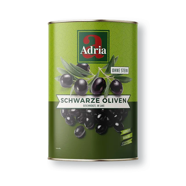 ADRIA Black Olives Pitted 3 X 4100G