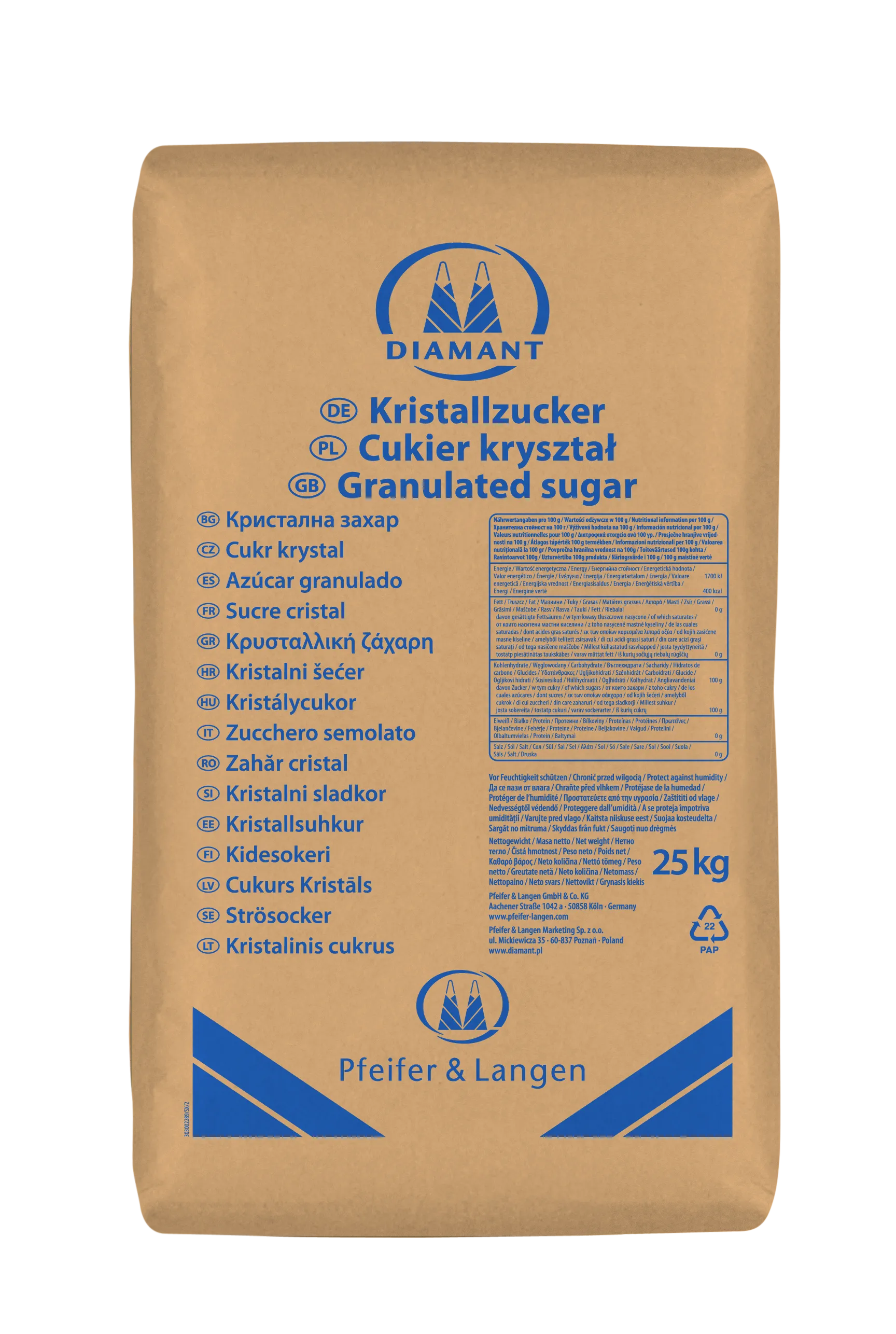 DIAMANT Granulated Sugar 25KG