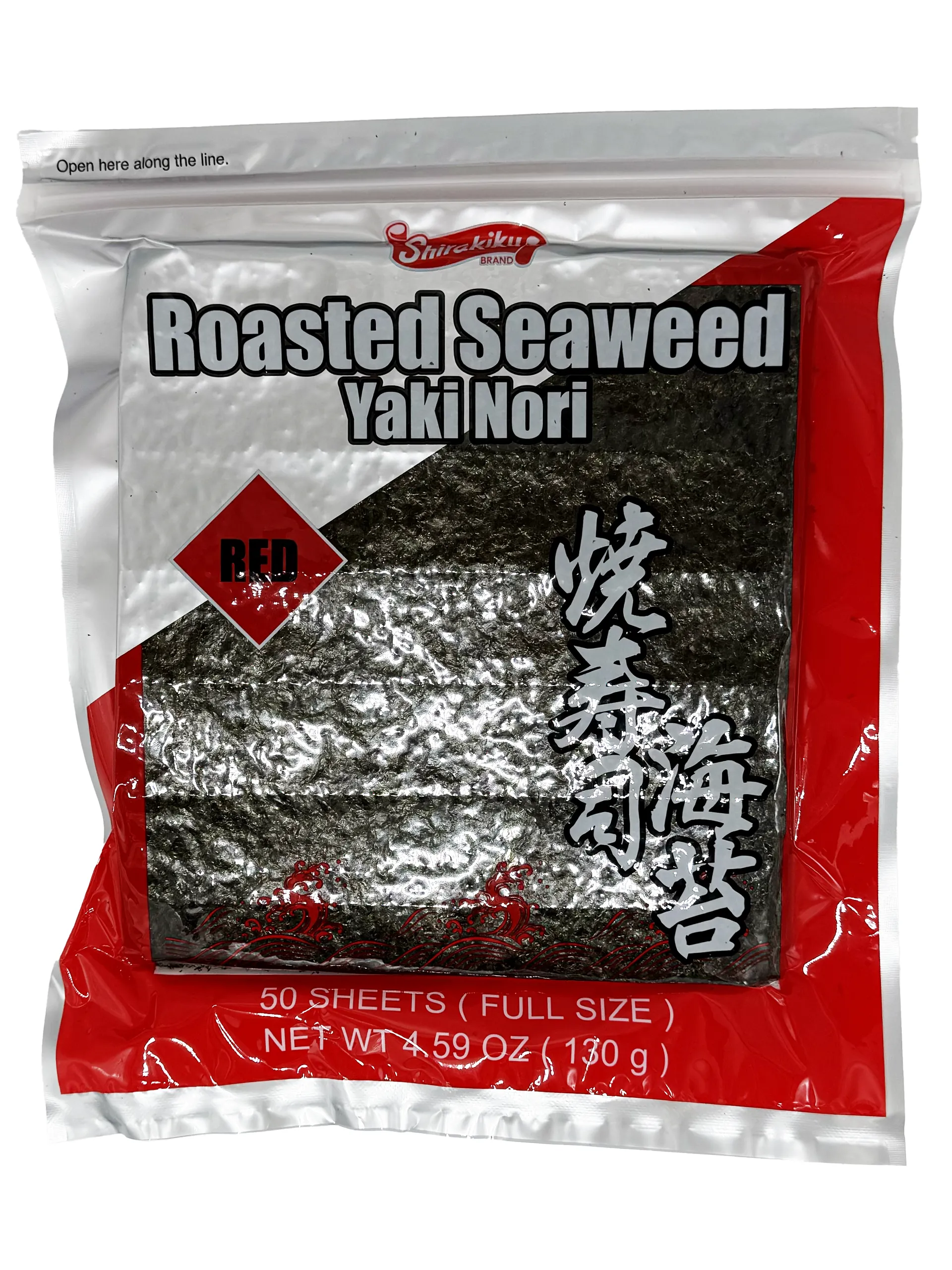 SHIRAKIKU Nori Red Full Cut 50pcs 10 X 130G