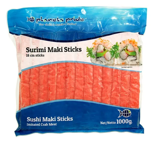 PLANETS PRIDE Surimi Maki Sticks 18cm 10 X 1KG