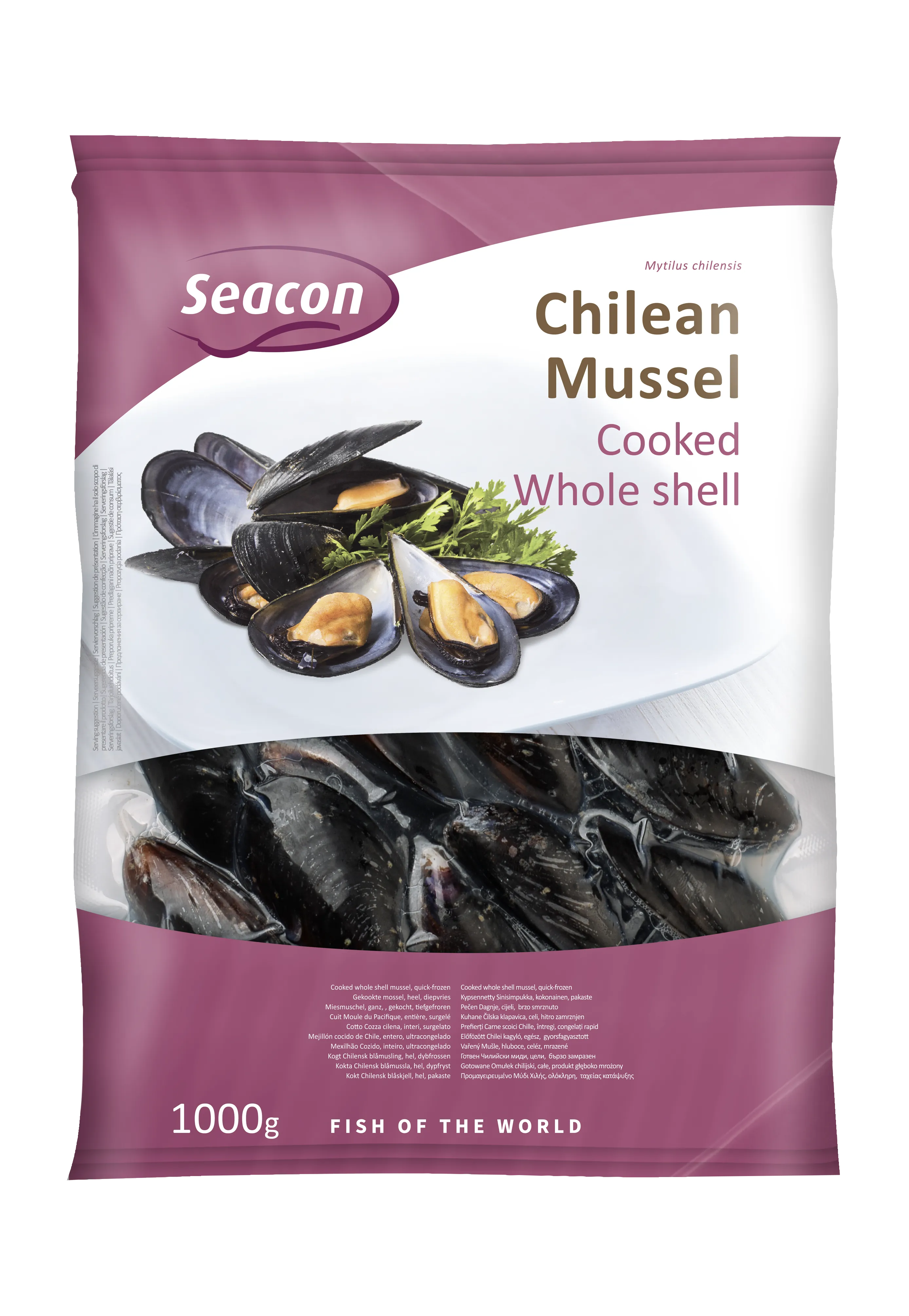 SEACON Whole Cooked Mussels 40/60 5 X 1KG
