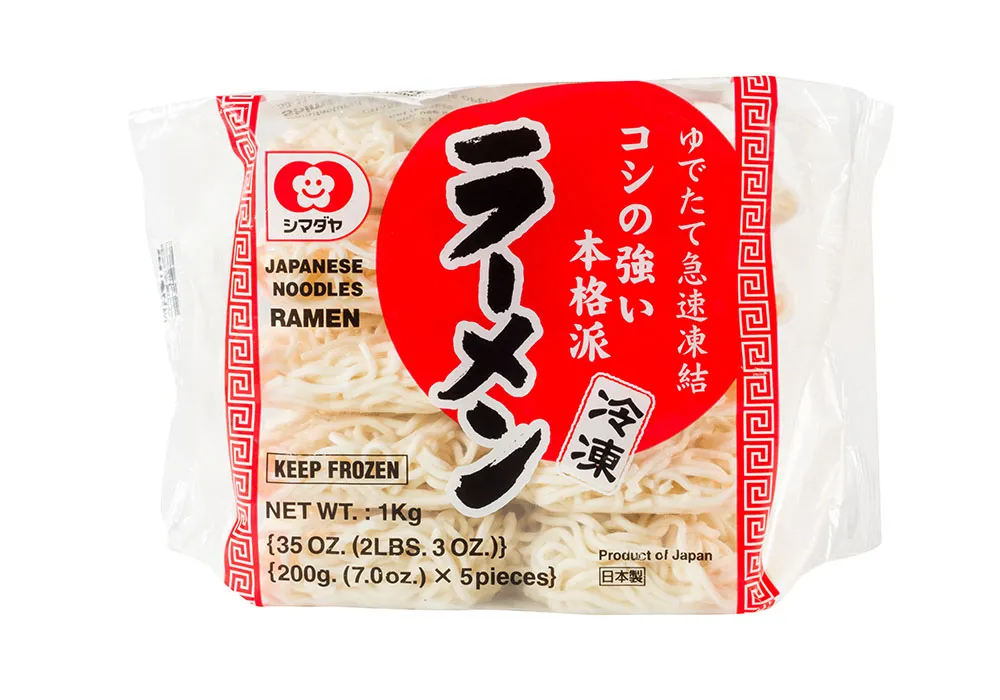 SHIMADAYA Frozen Ramen Noodles 5pcs 8 X 1KG