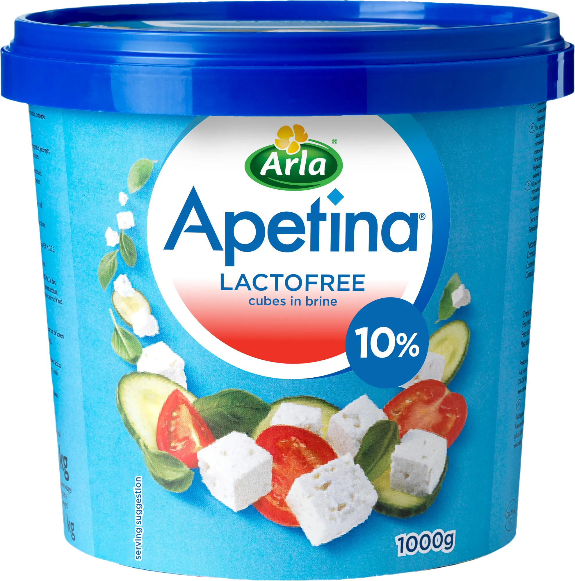 ARLA Apetina Kuutiot 10% Laktoositon 4 X 1KG  ARLA Apetina Cubes 10% Lactofree 4 X 1KG